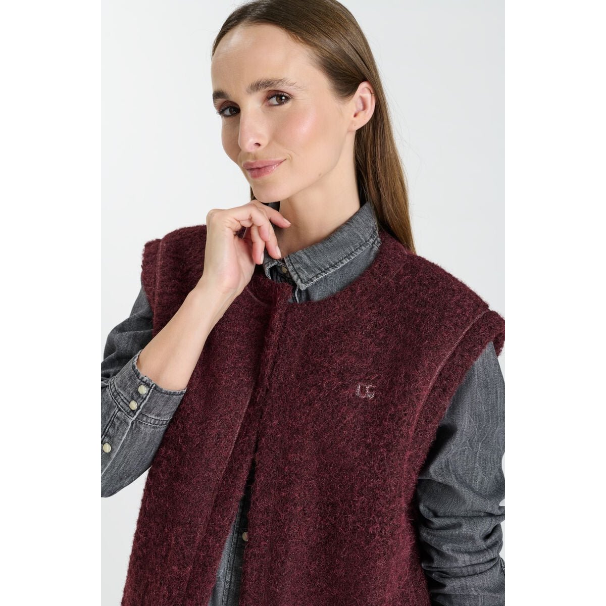 Veste sans manches BADIS burgundy, LE TEMPS DES CERISES