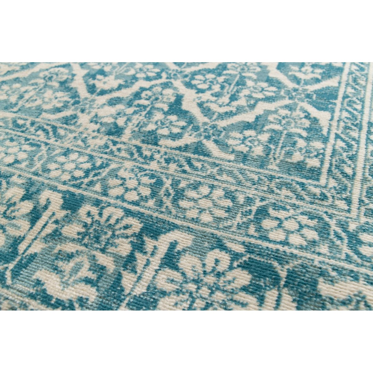 Tapis design de style vintage PALATINE bleu naturel, AFK LIVING