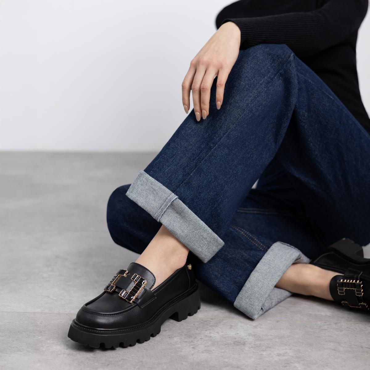 Chaussure Mocassin Plaine Décontractée noir, XTI
