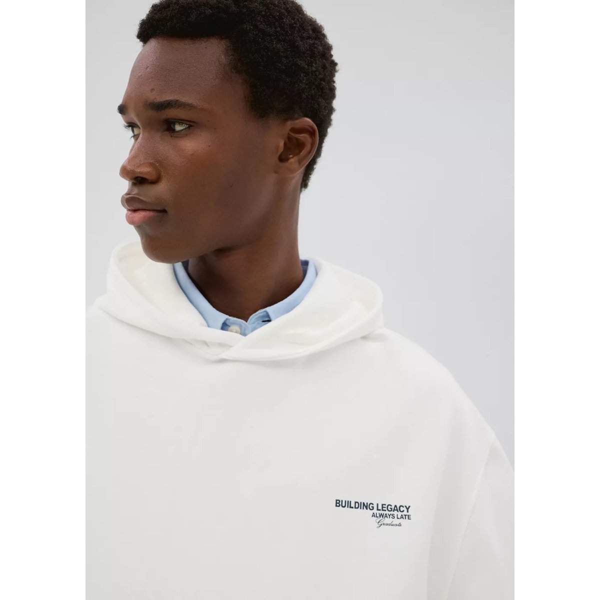 Sweat-shirt coton imprimé blanc cassé, MANGO TEEN