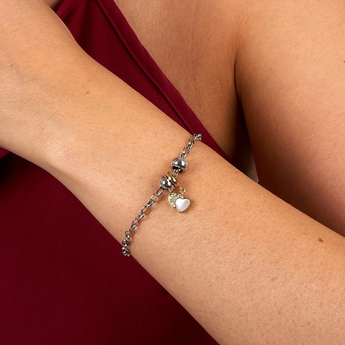 Bracelets en Cristal/acier et Cristal stainless steel,yellow gold, MORELLATO