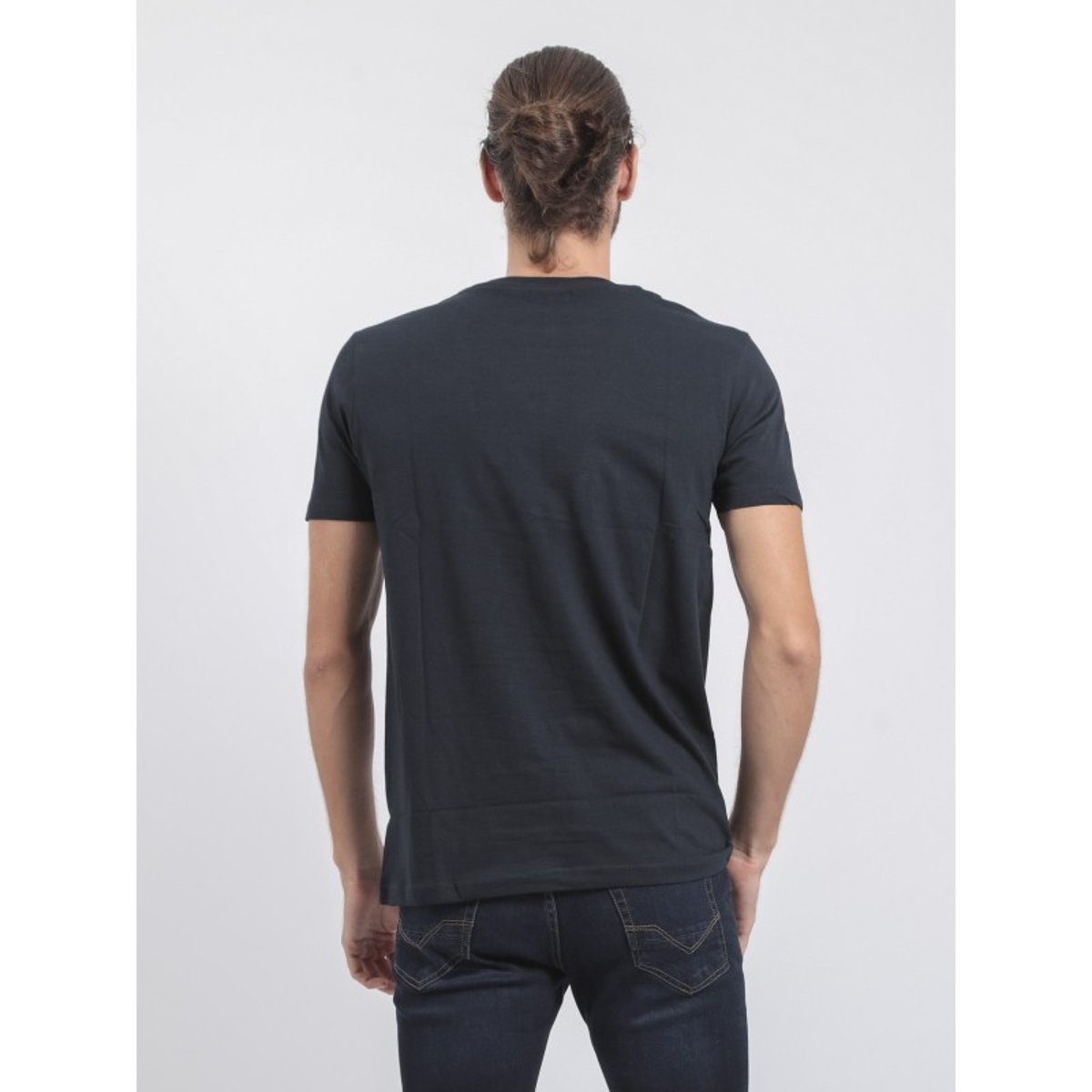 T-shirt Col Rond Pur Coton Jacraig bleu marine, RITCHIE