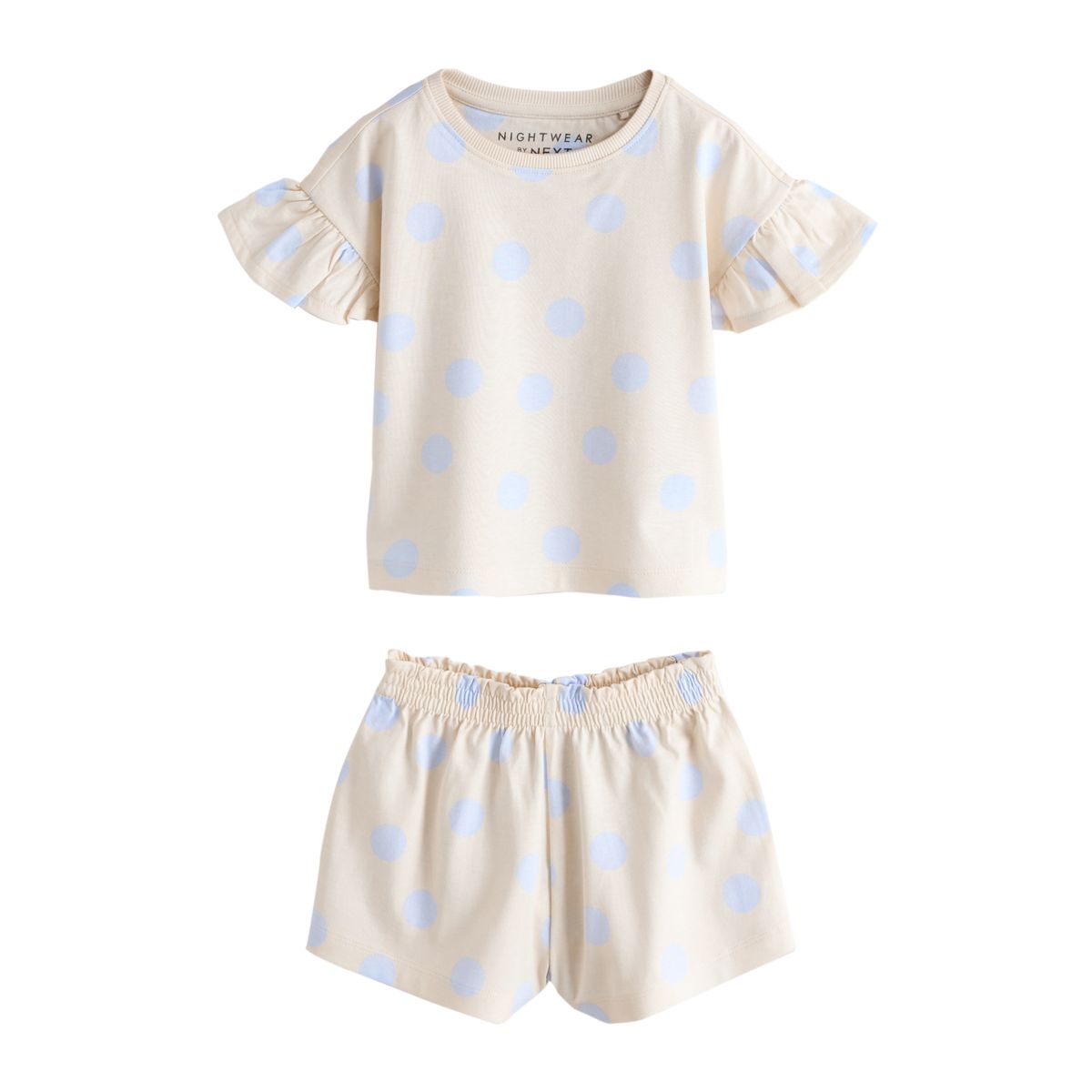 Pyjama short à pois, lot de 3 bleu/marron, NEXT