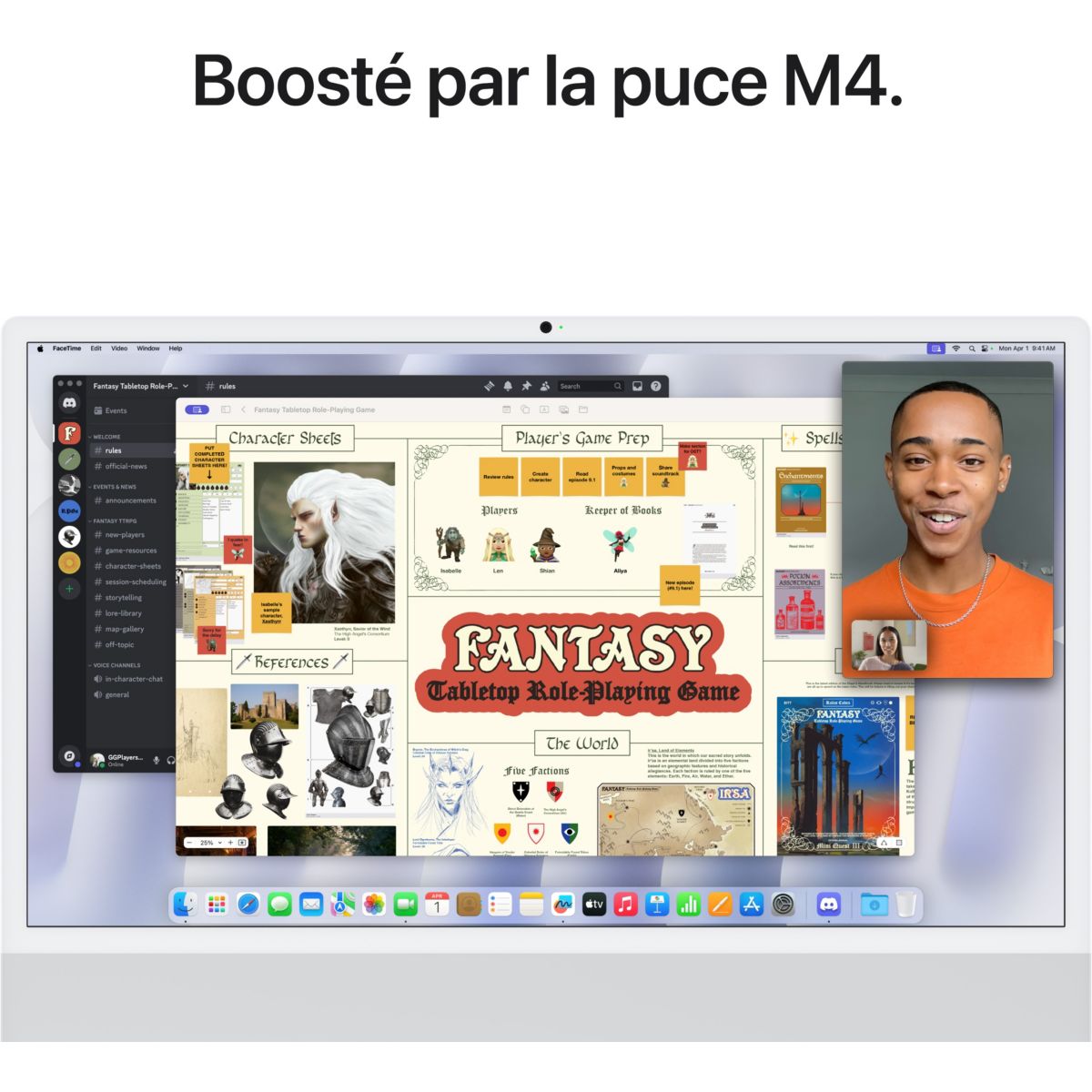 Ordinateur Apple 24" Ecran Retina 4,5K Puce M4 CPU 10 / GPU 10 coeurs Mémoire RAM 16Go Stockage 256Go SSD Argent couleur unique, APPLE