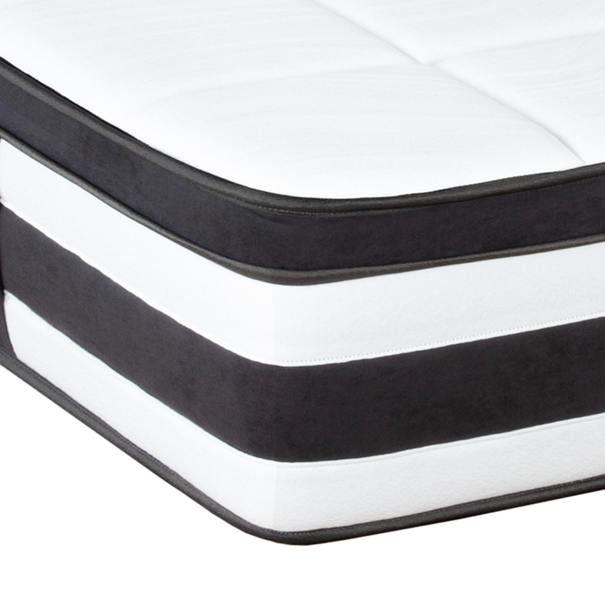 Matelas Ressorts ensachés Fontainebleau 140x190 cm Accueil Mémoire de forme blanc, BELLECOUR