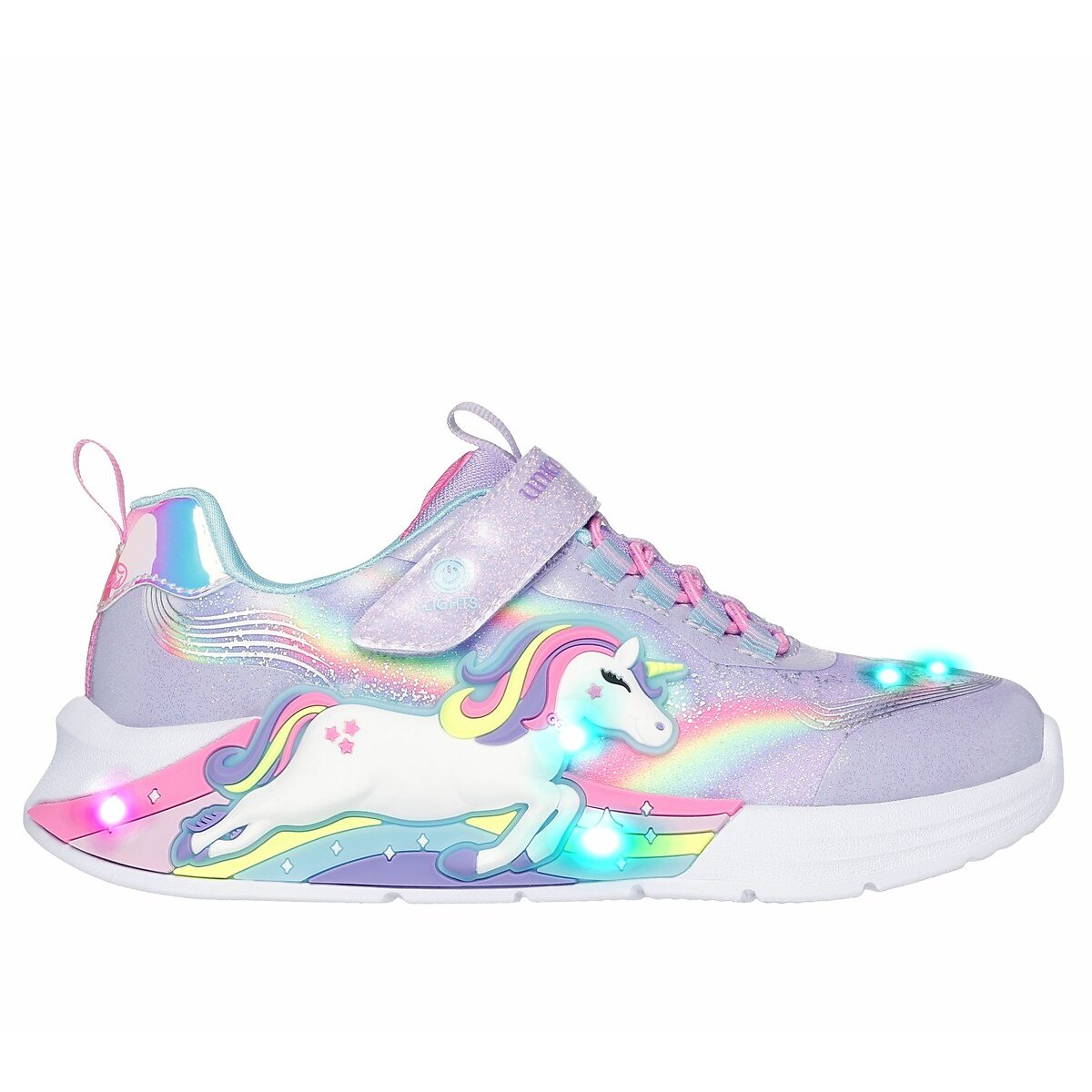 Basket lumineuse Unicorn Chaser lavande, SKECHERS