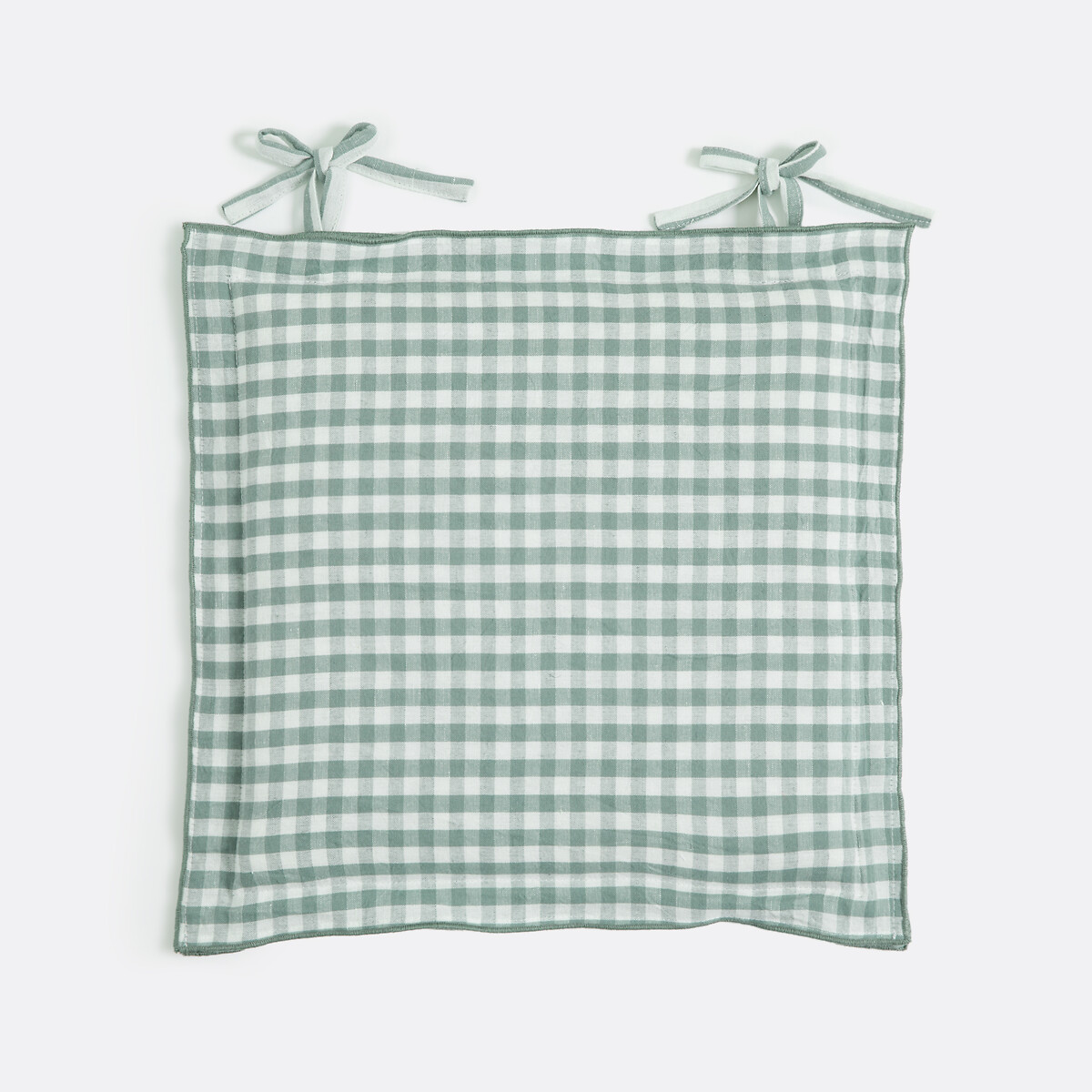 Cuscino per sedia a quadri, in cotone e lino, Cottage verderame, LA REDOUTE INTERIEURS