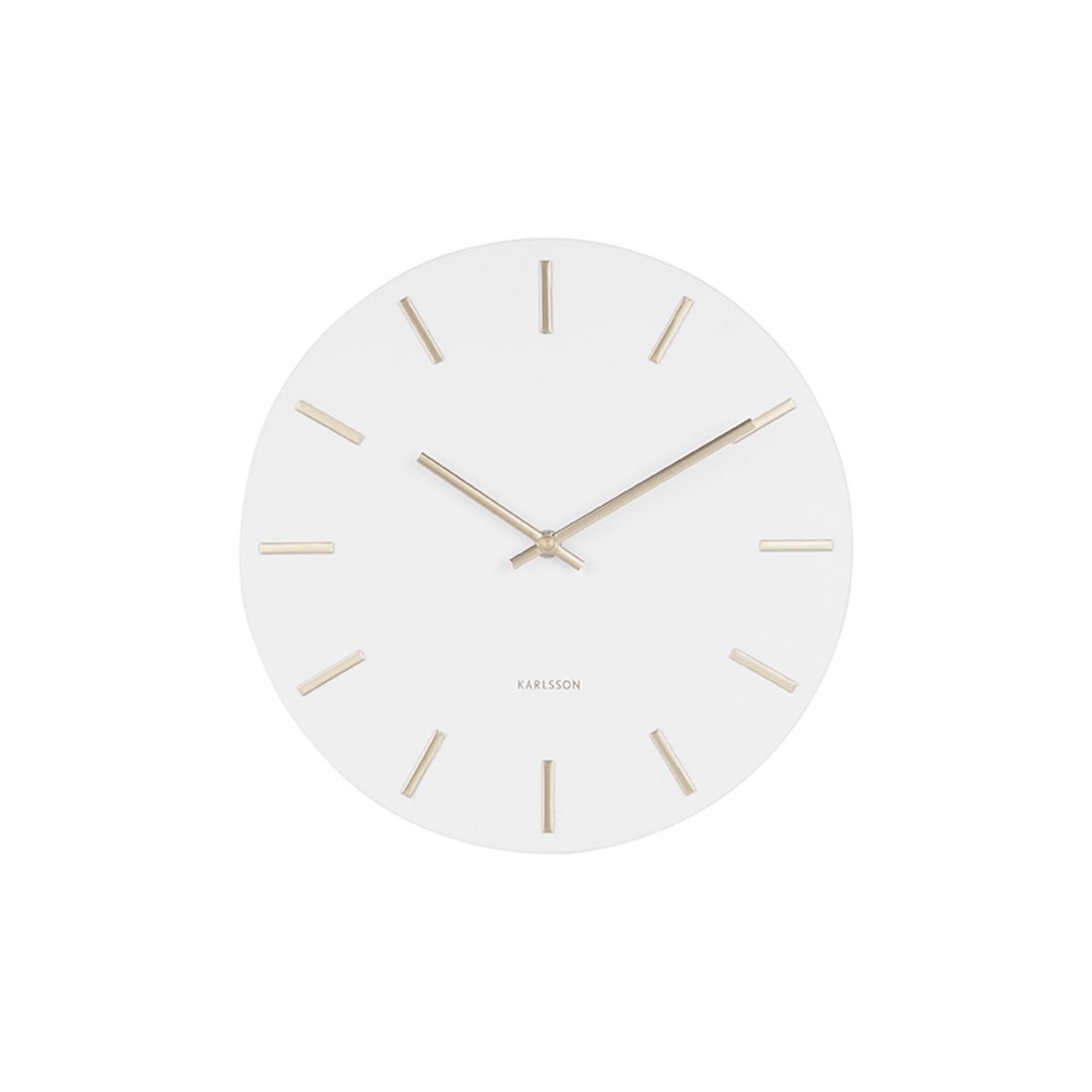 Horloge Murale Acier CHARM blanc, KARLSSON