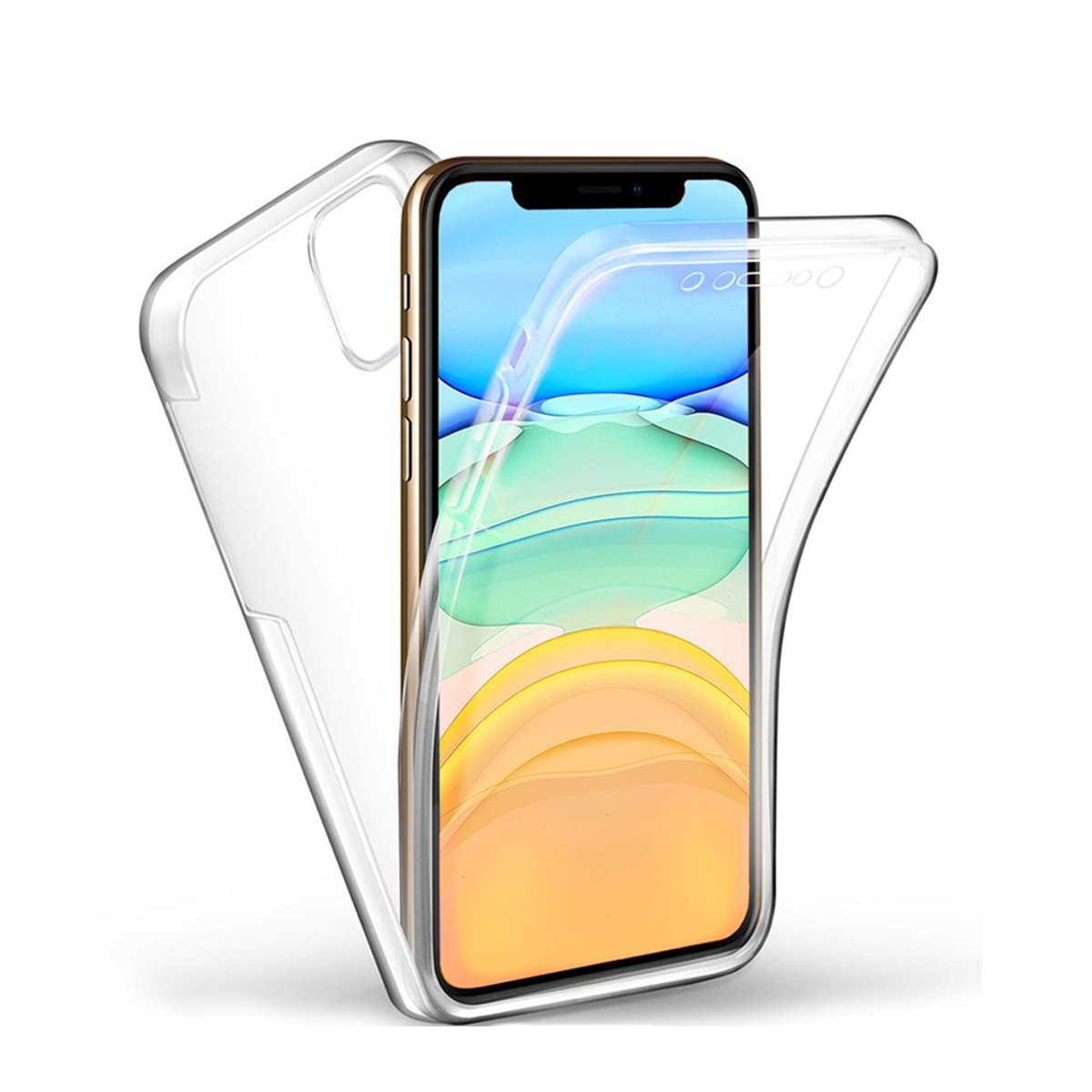 Coque 360 iPhone 11 Pro transparente, EVETANE