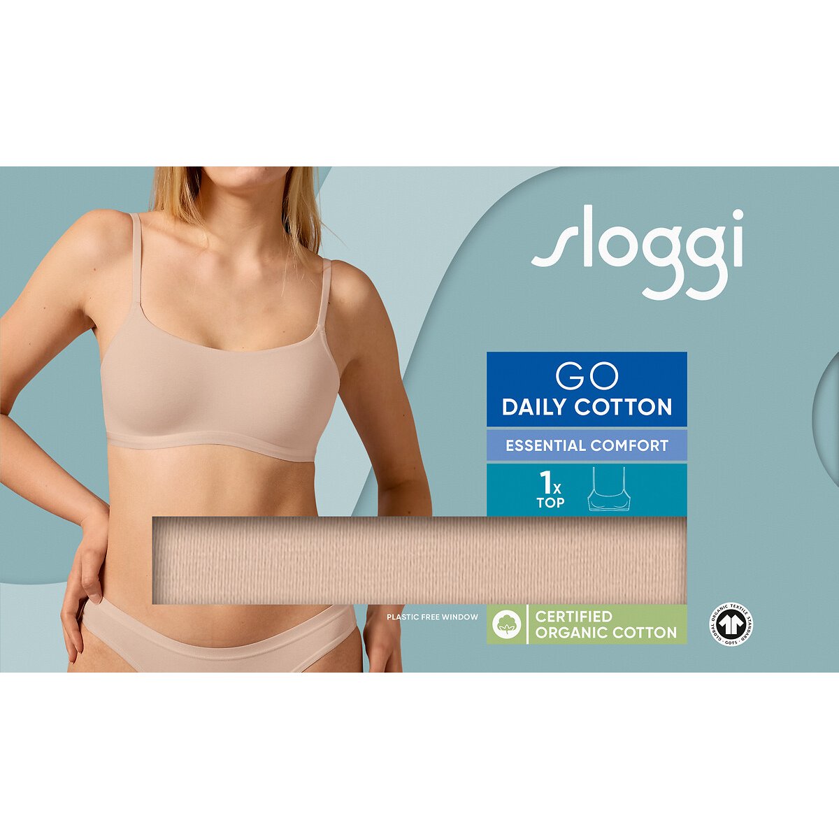 Brassière Go Daily Cotton beige, SLOGGI