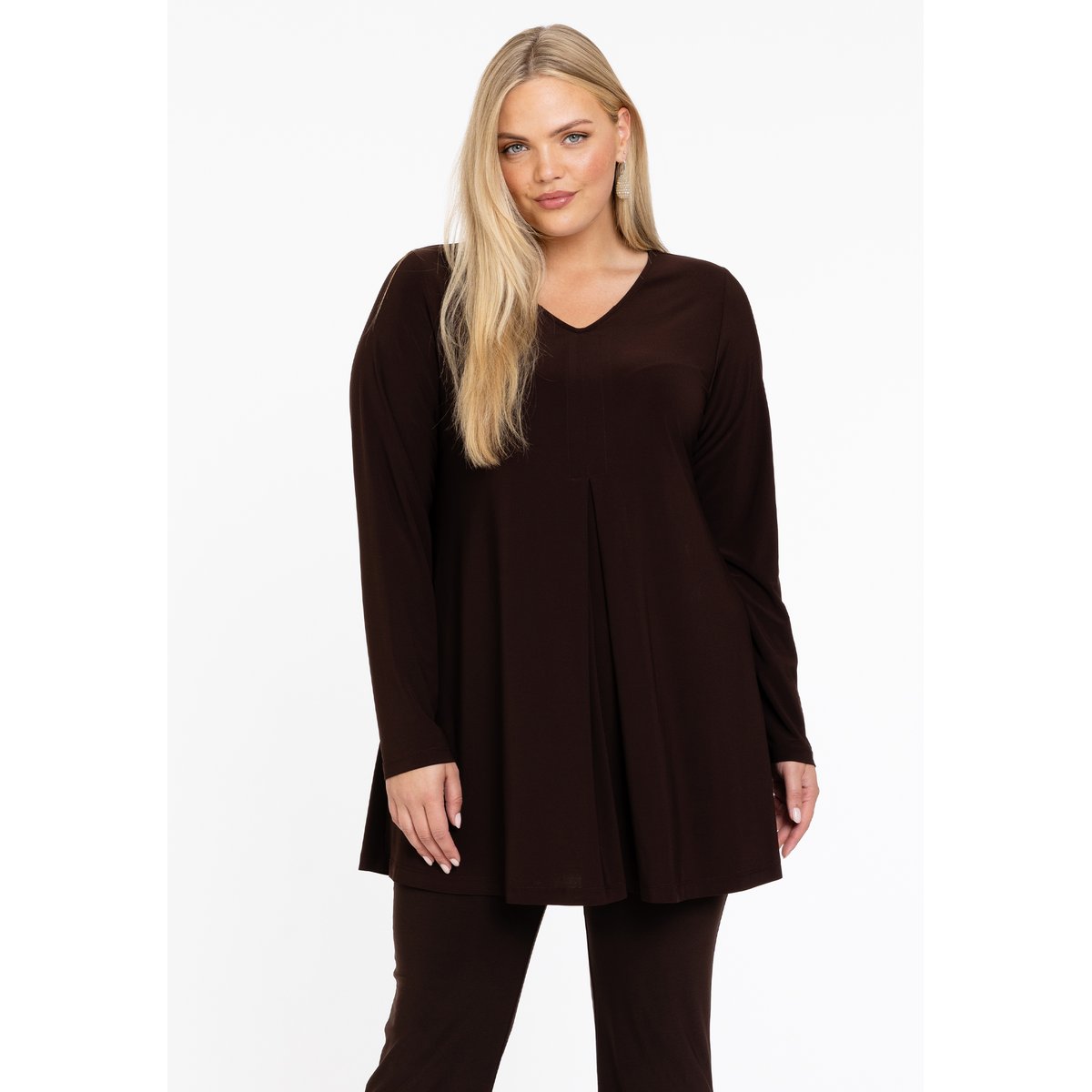 Tunique avec manches longues marron, YOEK