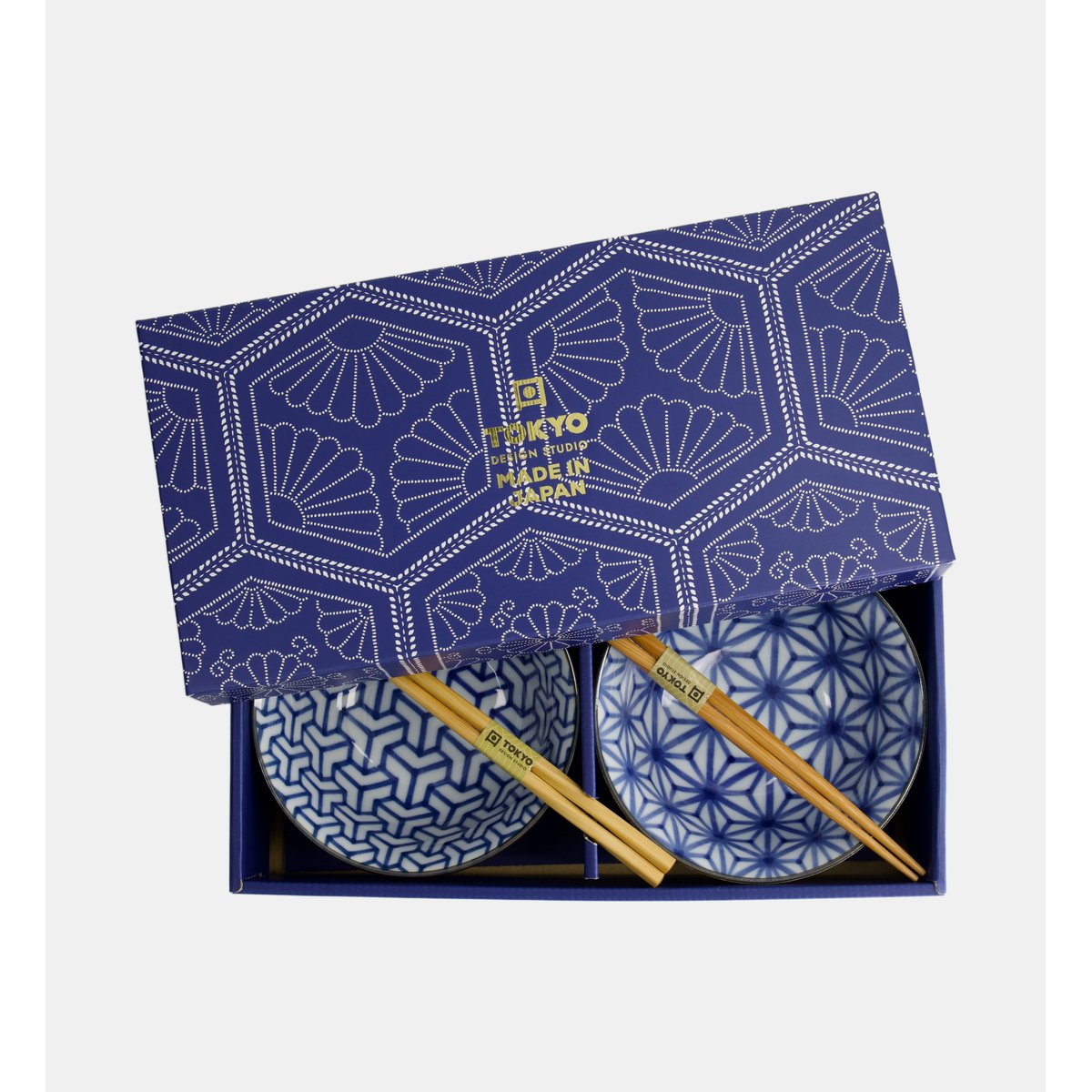 Coffret 2 bols bleu et blanc, TOKYO DESIGN STUDIO