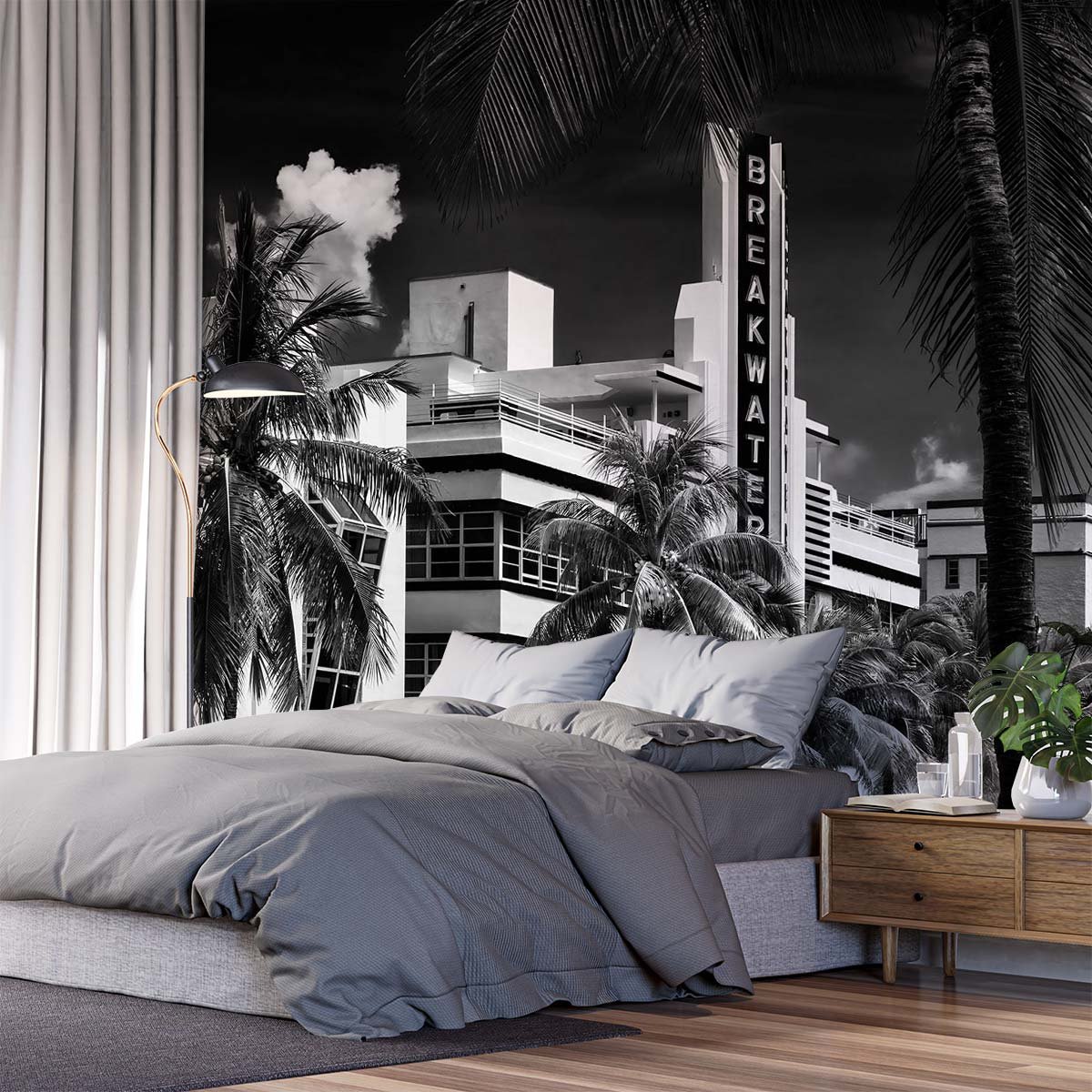 Papier peint Miami art déco intissé, HEXOA