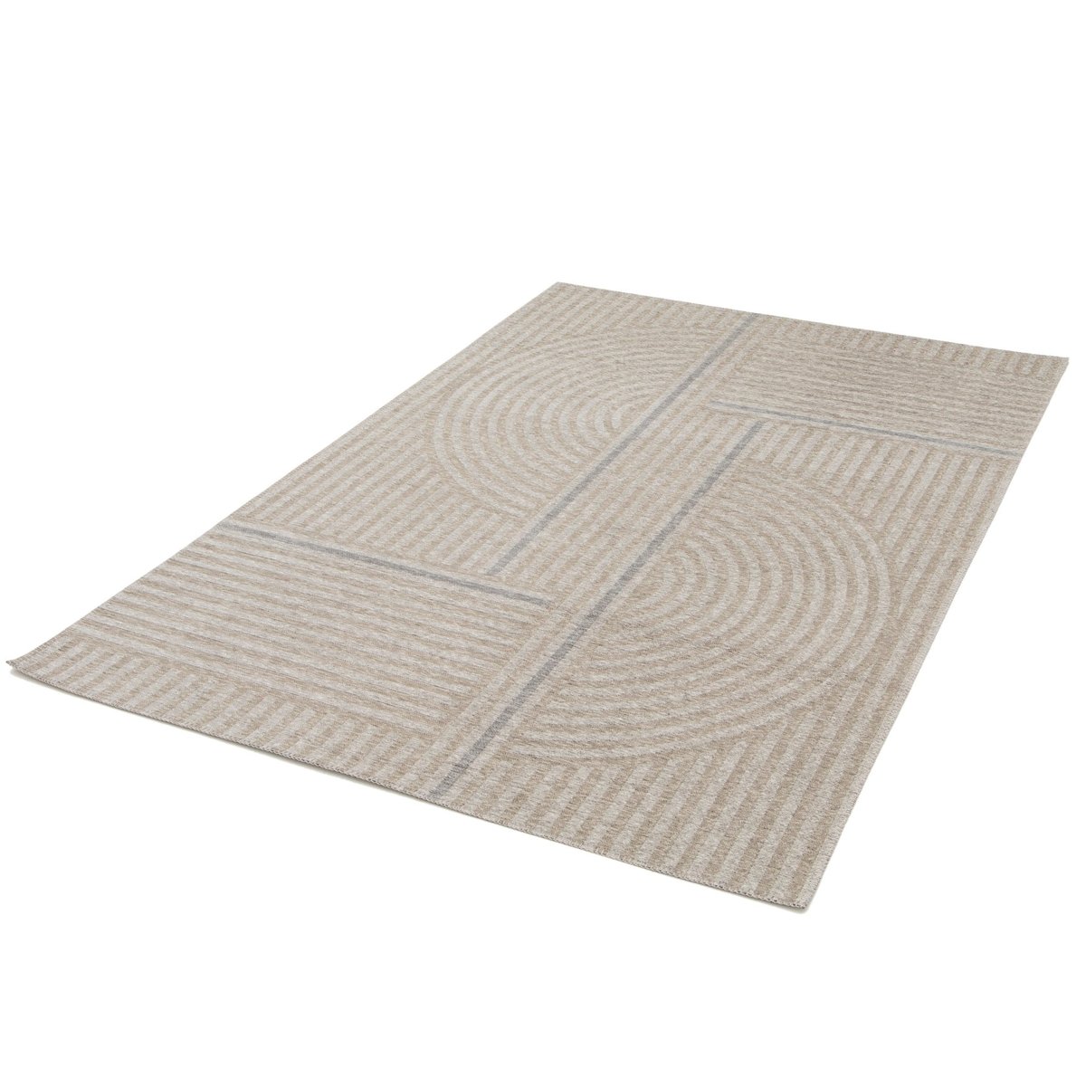 Tapis intérieur extérieur en fibres recyclées BASILE beige sable, AFK LIVING
