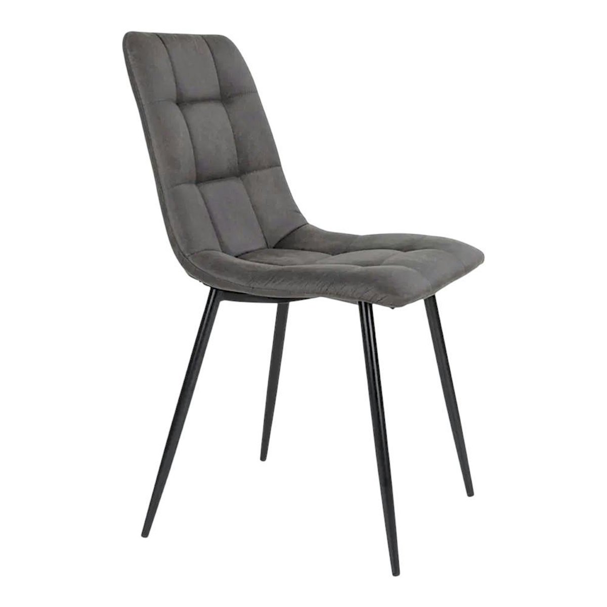 Ensemble table et chaises grises microfibre (lot de 7 pièces) SAVONE bois naturel, PIER IMPORT