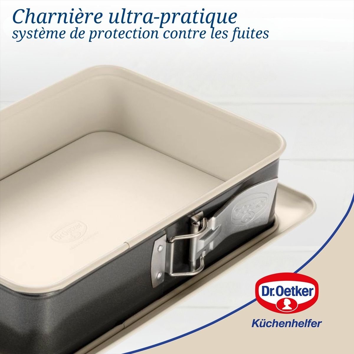 Lot de 2 moules à gâteaux 28/18 cm en acier BACK-TREND blanc, DR OETKER