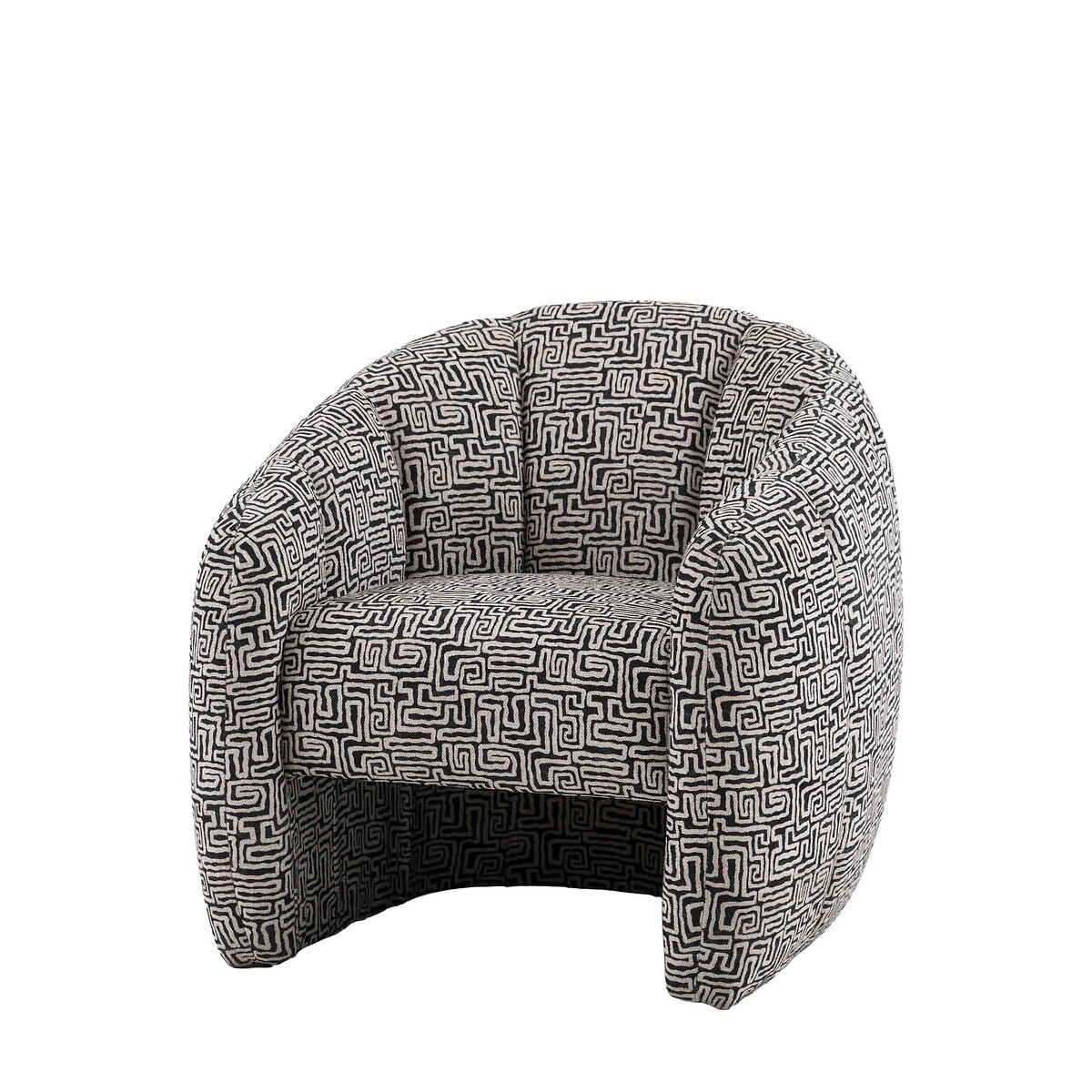 Adela Tub Accent Chair black/white, ÉDITÉ