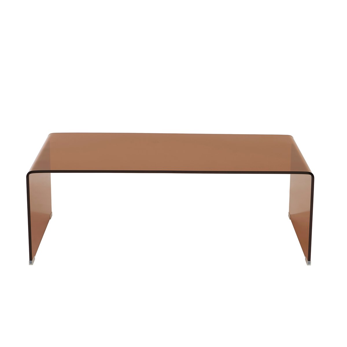Table basse verre trempé GINZA ambre, SORELH
