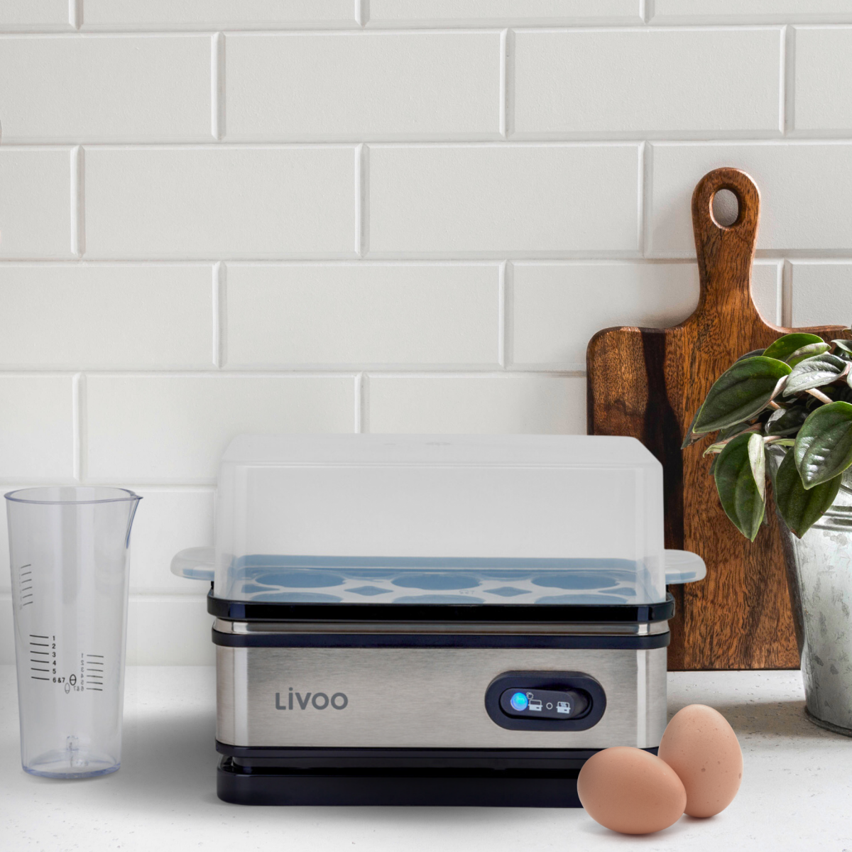 Cuiseur à oeufs gris, LIVOO
