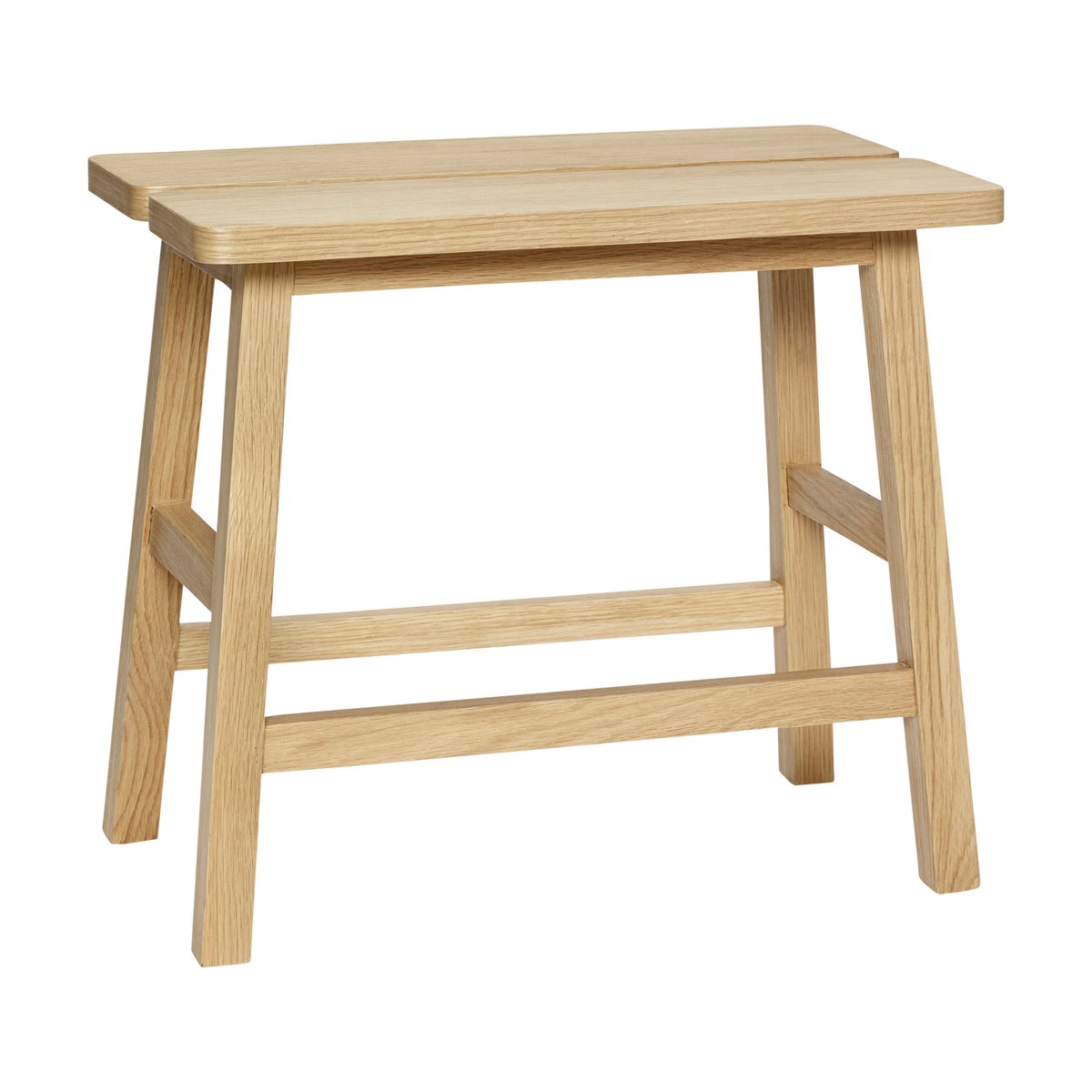Tabouret en placage de chêne et bois de chêne GROUND naturel, HUBSCH