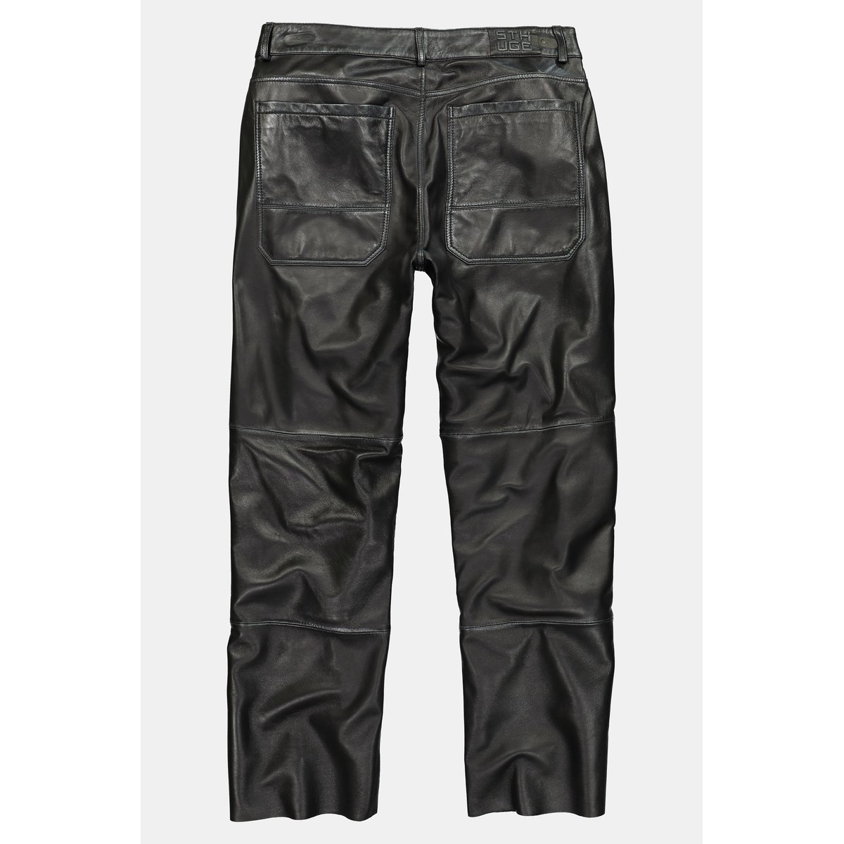 Pantalon en cuir, coupe Baggy Fit noir, STHUGE