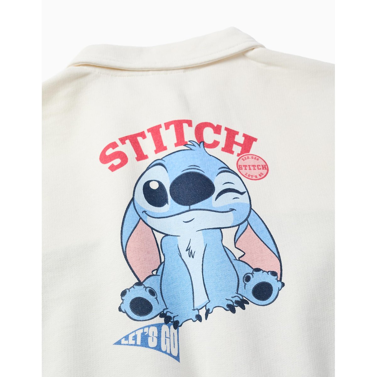 Sweat en coton avec imprimés Stitch bleu clair, ZIPPY
