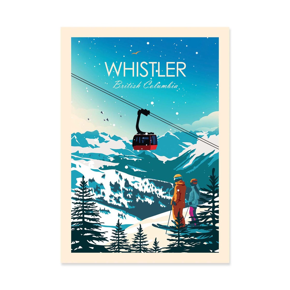 Affiche d'art - Whistler British Columbia - Studio Inception bleu, WALL EDITIONS