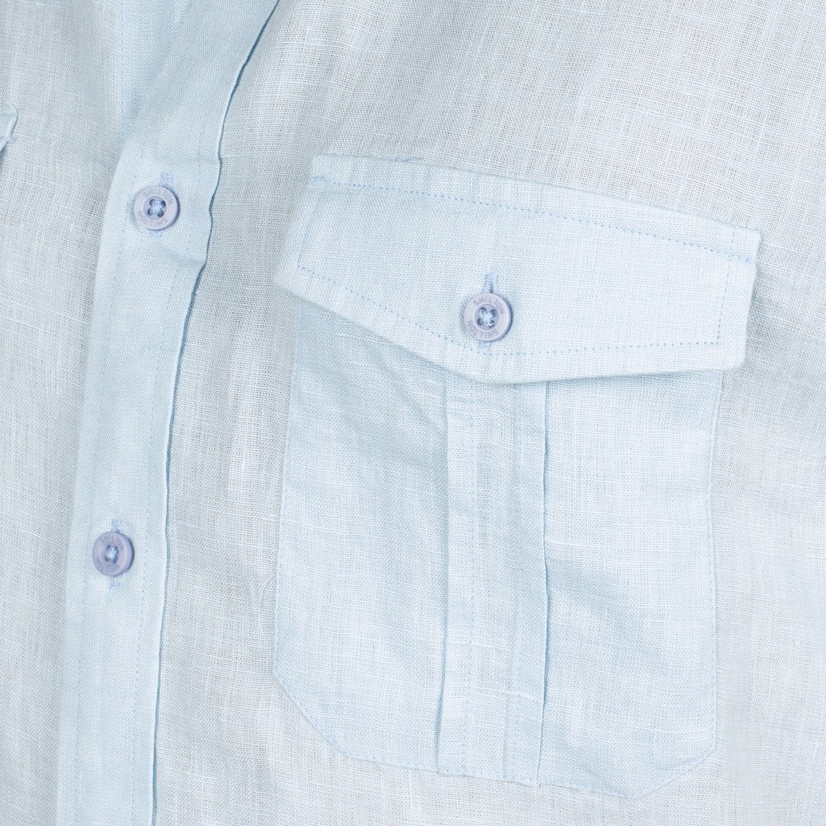 Chemise lin manches courtes ciel, SHILTON