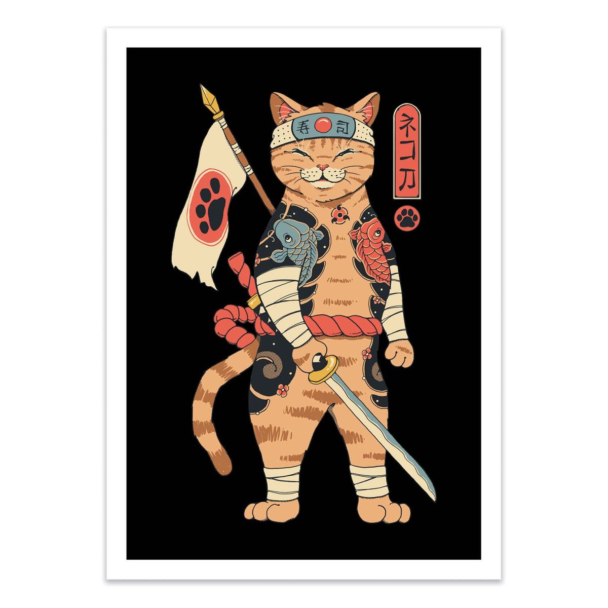 Affiche d'art - Neko Shogun - Vincent Trinidad affiche d'art, WALL EDITIONS