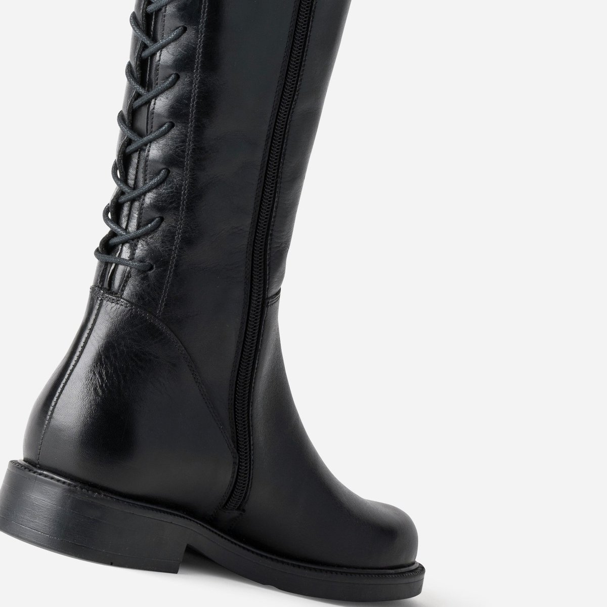 Botte Plate en cuir RIZLEN noir, ERAM
