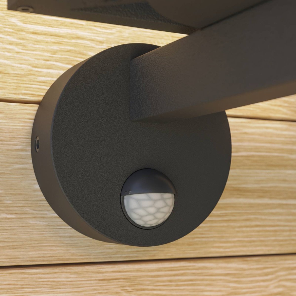 Applique extérieure en aluminium moderne anthracite, LUCANDE
