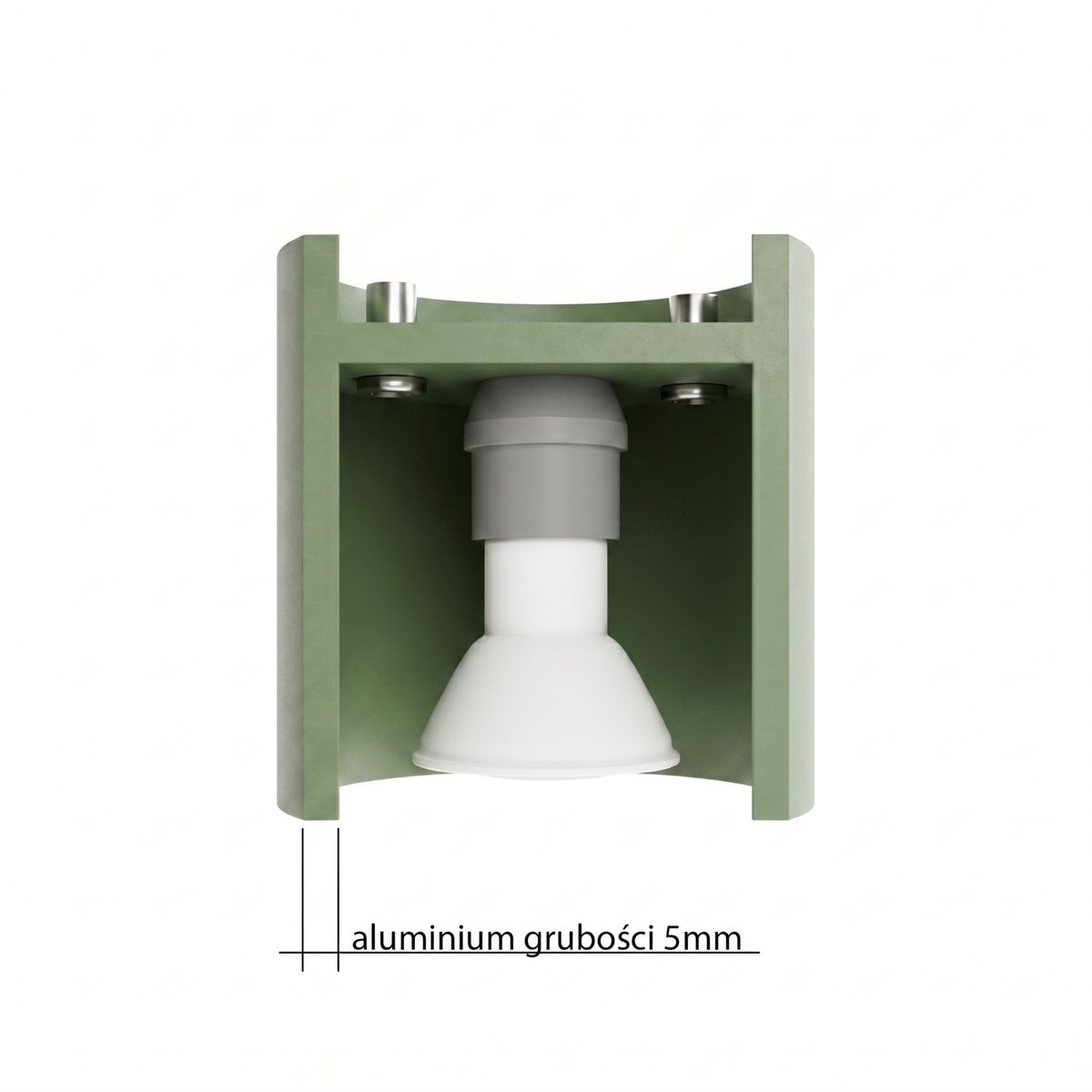 Plafonnier Aluminium Vert Olive GU10 2 Orbis vert olive, EDEN