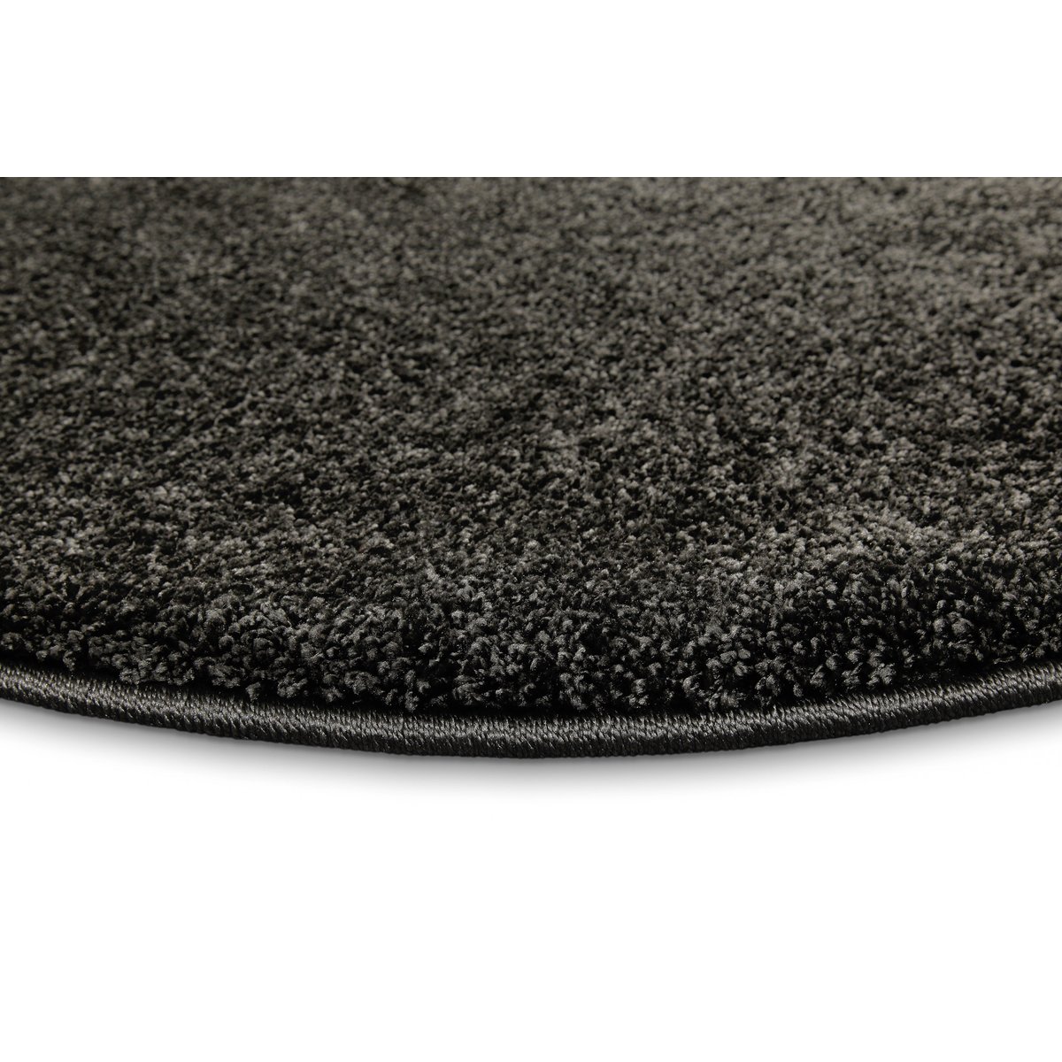 Tapis rond uni à poils courts , Wogh anthracite, WECON HOME