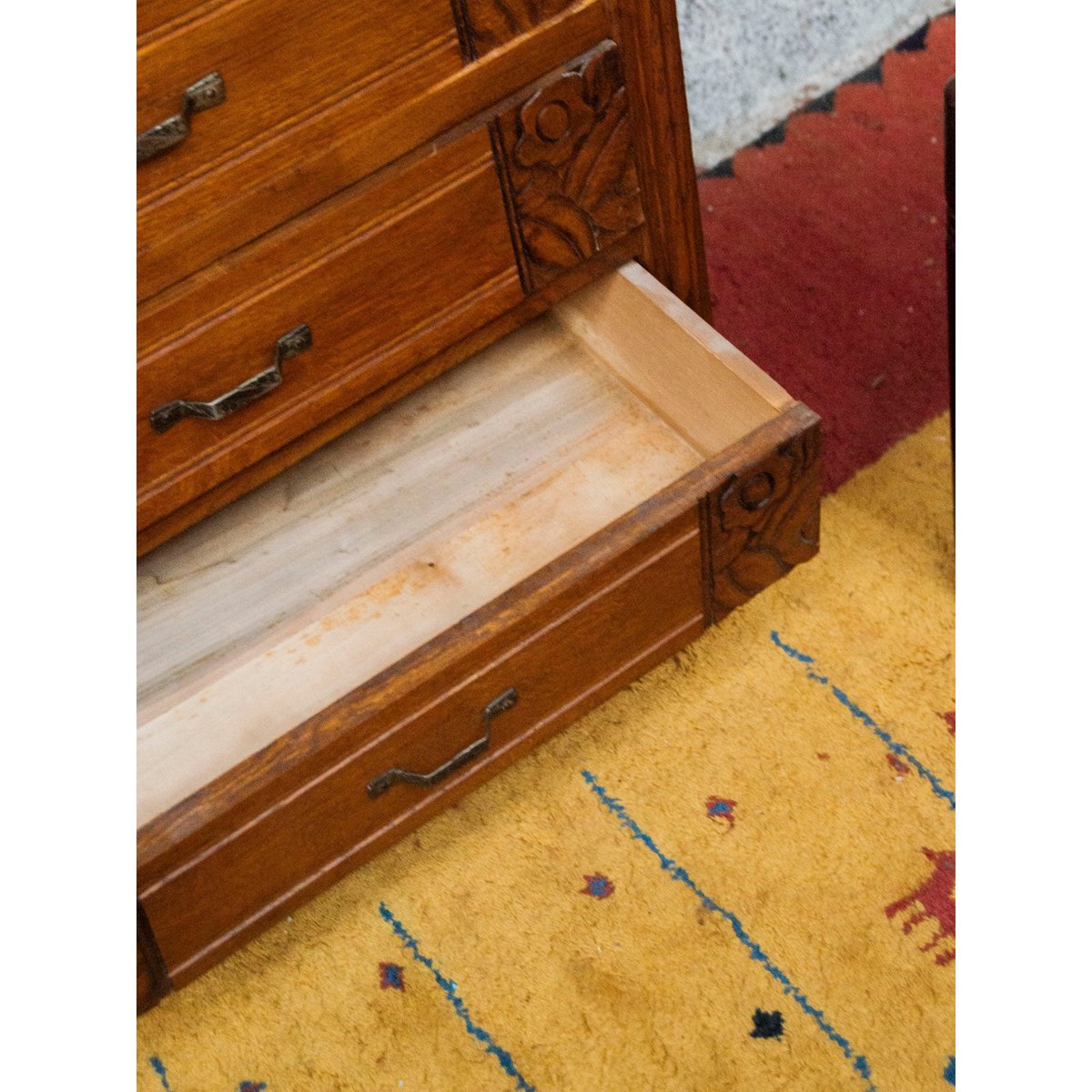 Commode Art déco en bois foncé Garance N°521 - Bon état bois foncé, DEBONGOUT