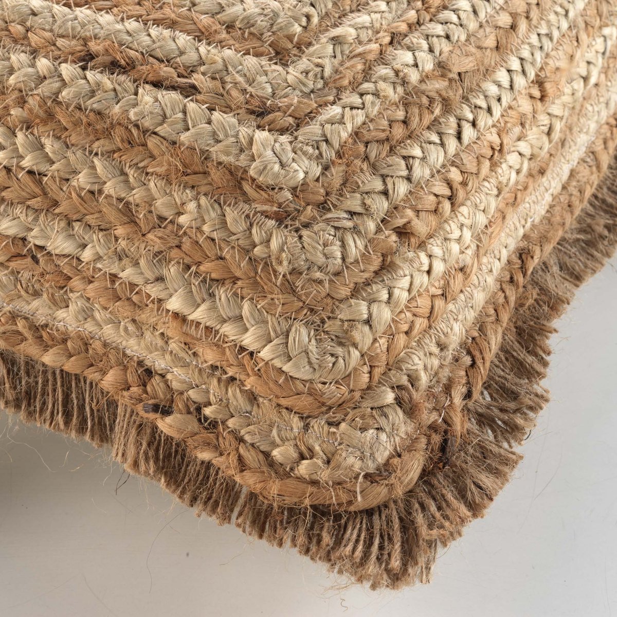 Coussin en jute bohème naturel, DOUCEUR D'INTÉRIEUR