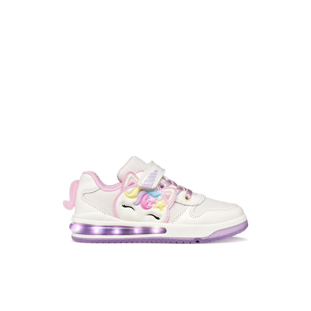 Kids Sketlite Breathable Trainers white/pink, GEOX