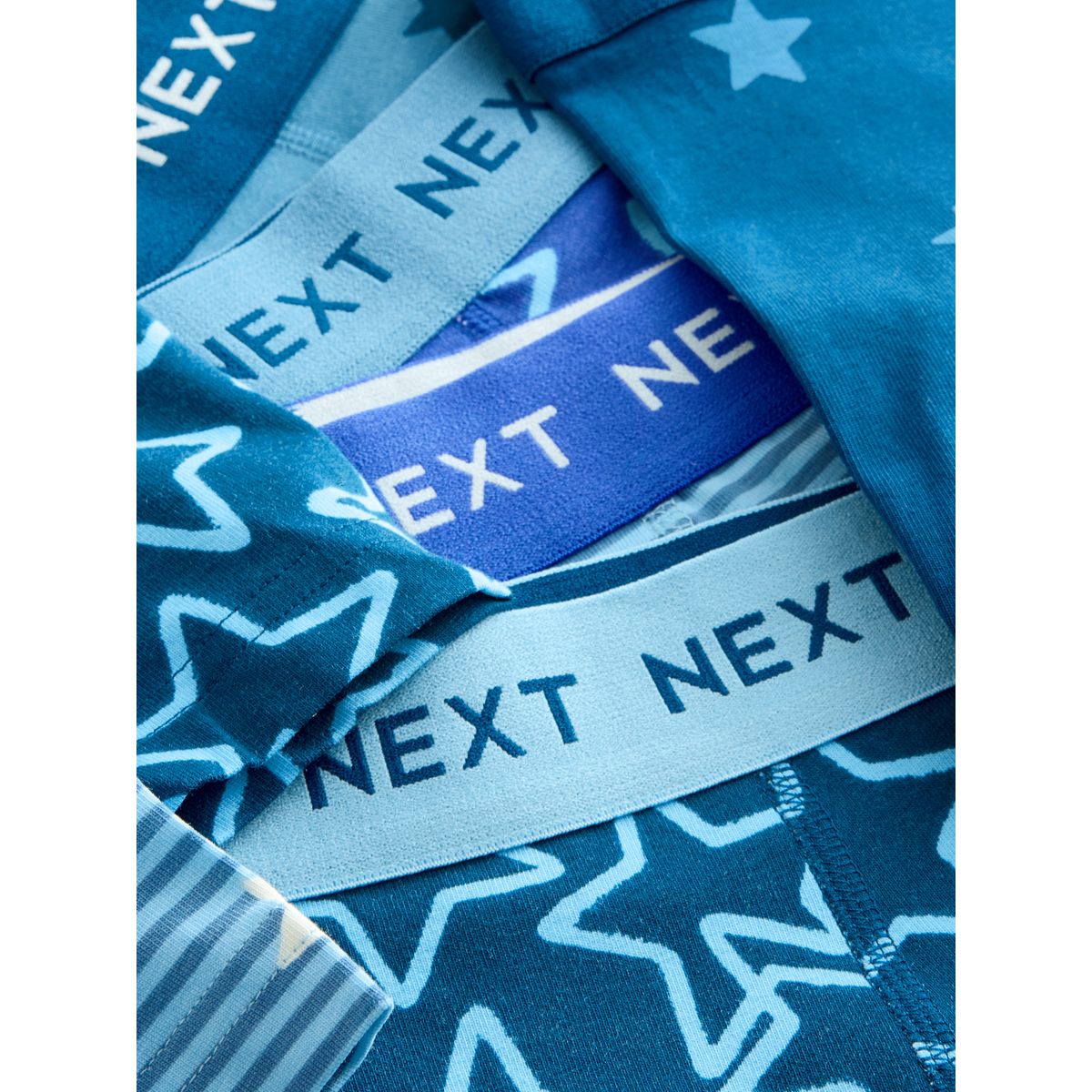 Boxers junior à motifs, lot de 5 étoiles bleues/blanches, NEXT