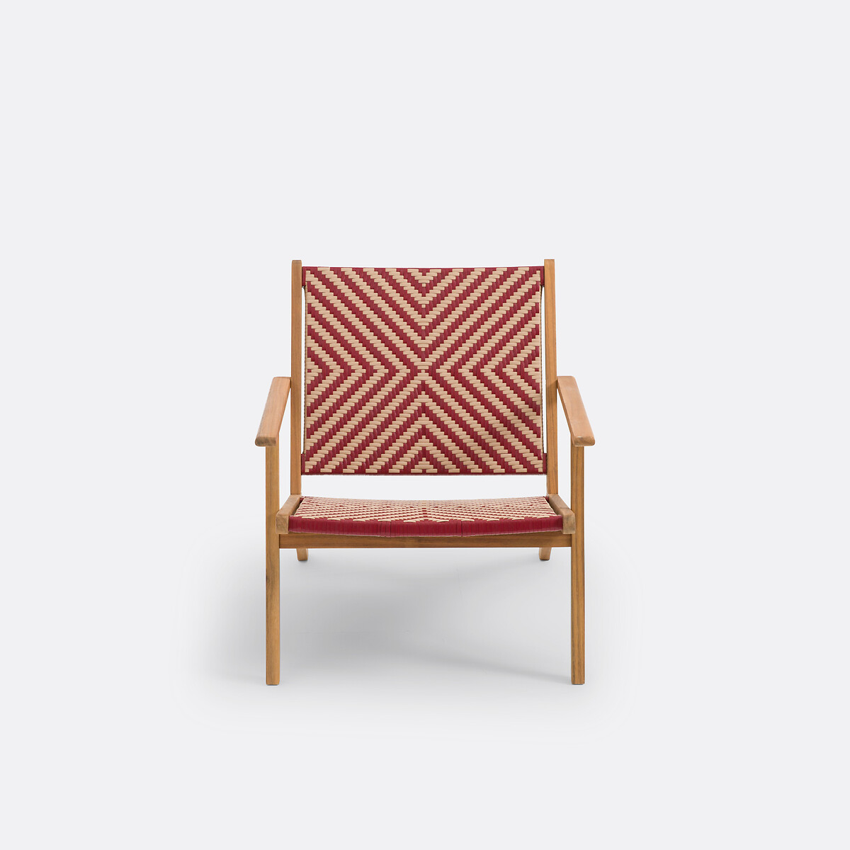 Fauteuil bas de jardin, Balia beige/rouge, LA REDOUTE INTERIEURS