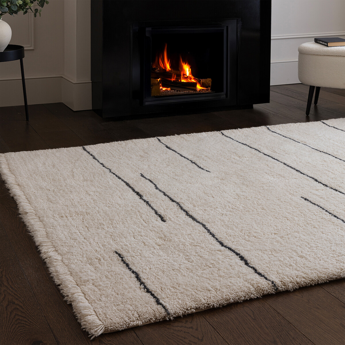 Azera Washable Berber Dash Rug cream, SO'HOME