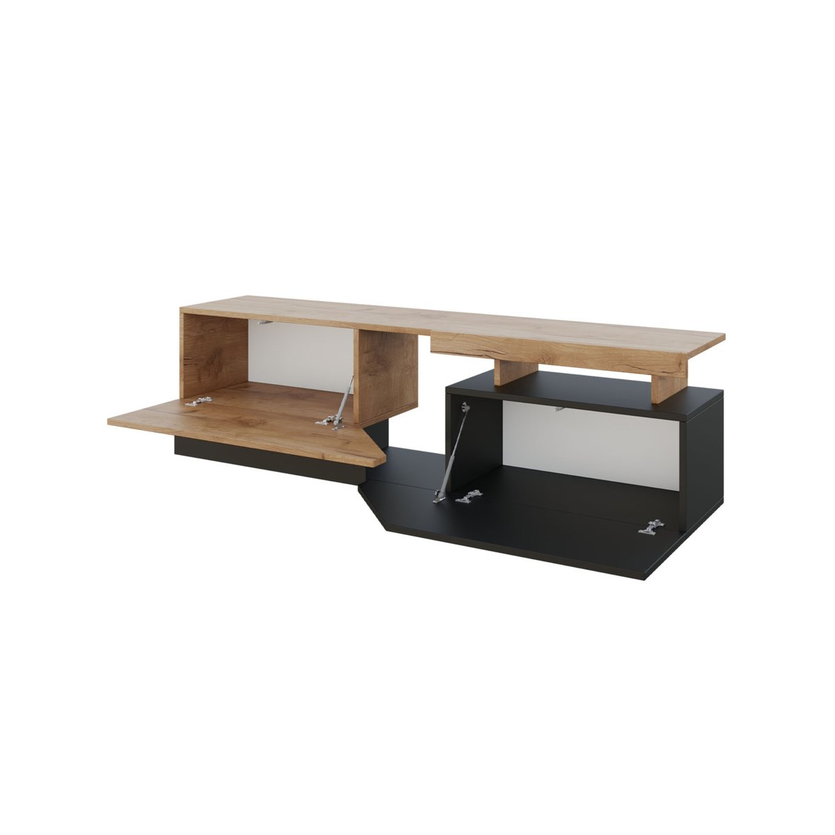 Meuble TV style industriel, PITT bois / gris, BEST MOBILIER