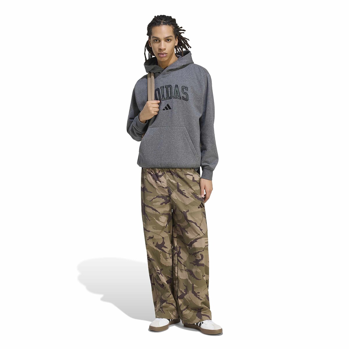 Sweat à capuche, CAMO gris foncé chiné, ADIDAS SPORTSWEAR