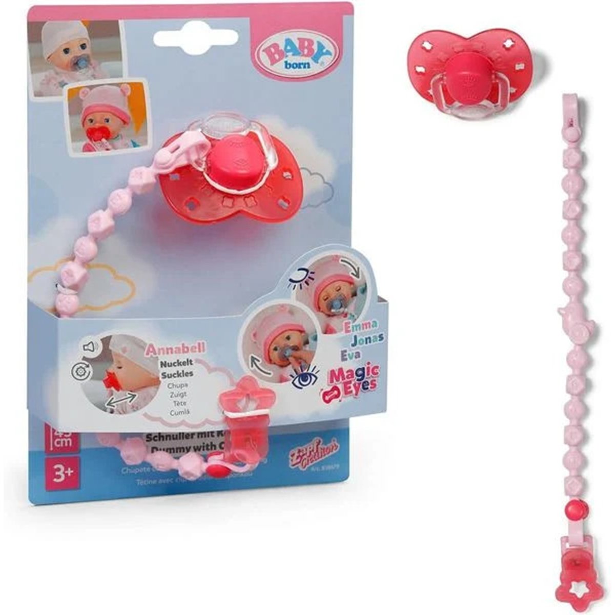 BABY born Sucette magique avec clip multicolore, ZAPF CREATION