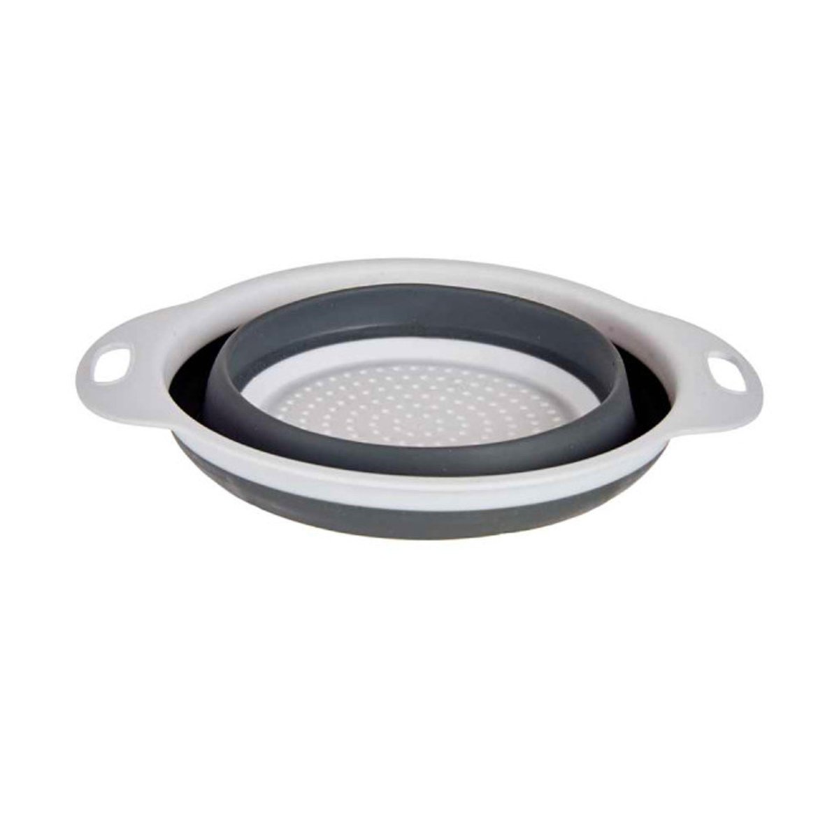 Passoire pliante plastique grise et blanche 24.5x20x9cm gris, WADIGA