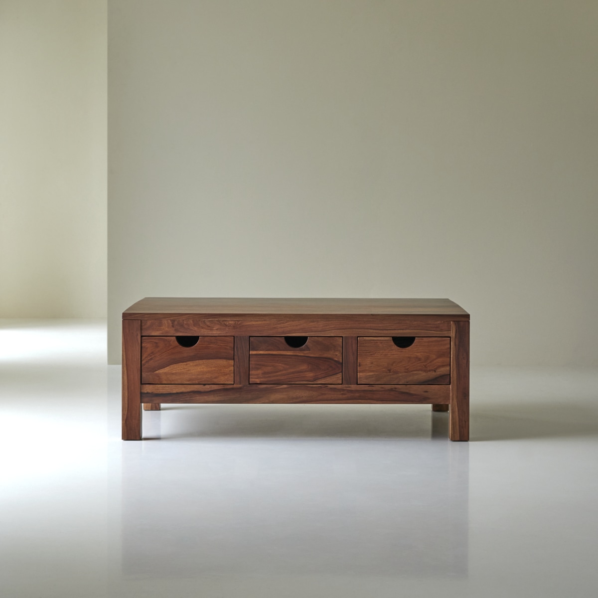 Table basse en Palissandre massif, OLIVER marron foncé, TIKAMOON
