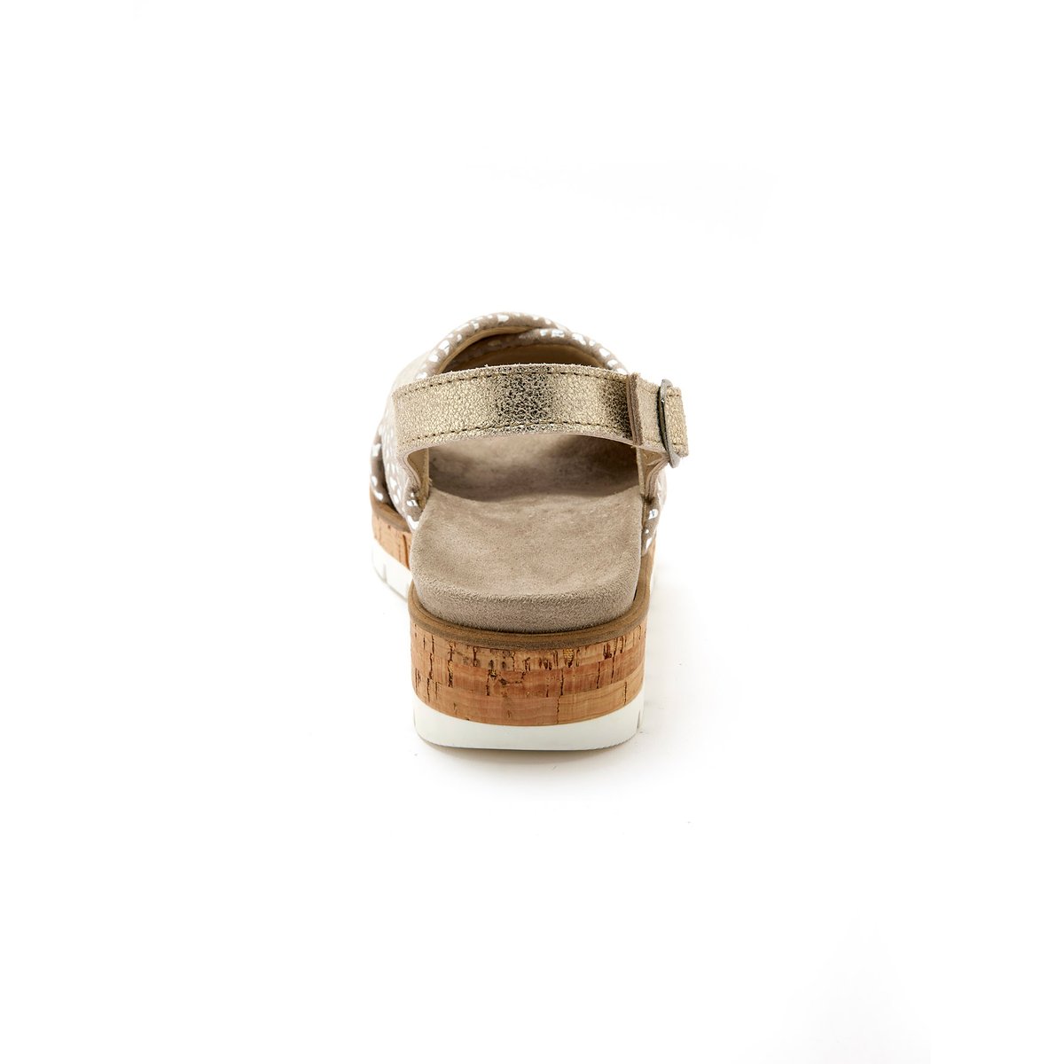 Sandales extensibles doublure cuir beige, PEDICONFORT