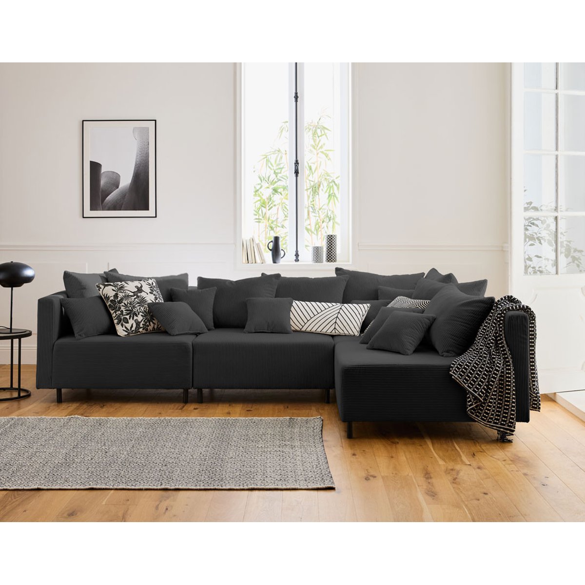 Module d'assise - EDINBURG gris foncé, BEST MOBILIER