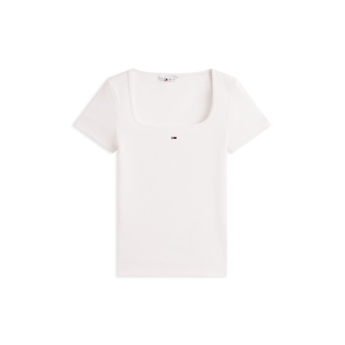 T-shirt col rond, à manches courtes ecru, TOMMY JEANS