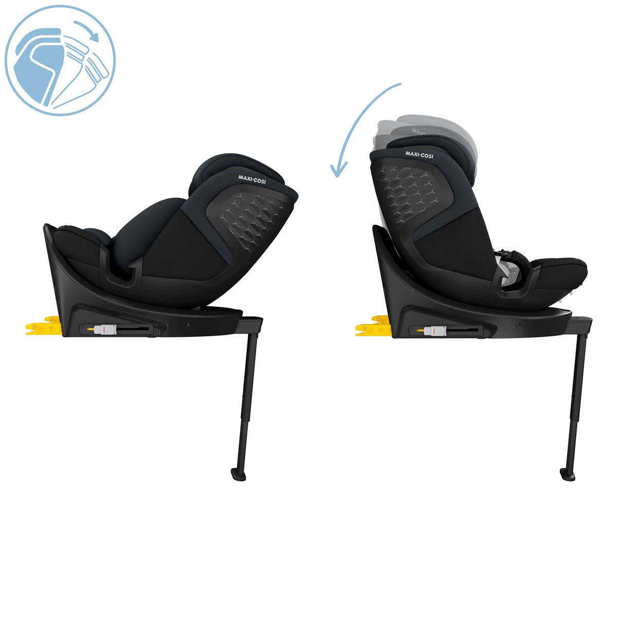 Siège auto pivotant Emerald 360 S, Evolutif, i-Size noir tonal, MAXI COSI