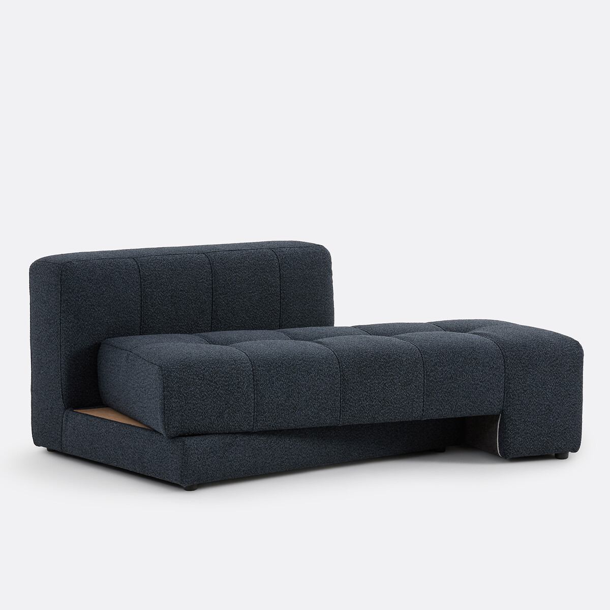 Banquette assise pivotante, droit, modulable, en bouclette fine, FANO bleu, LA REDOUTE INTERIEURS