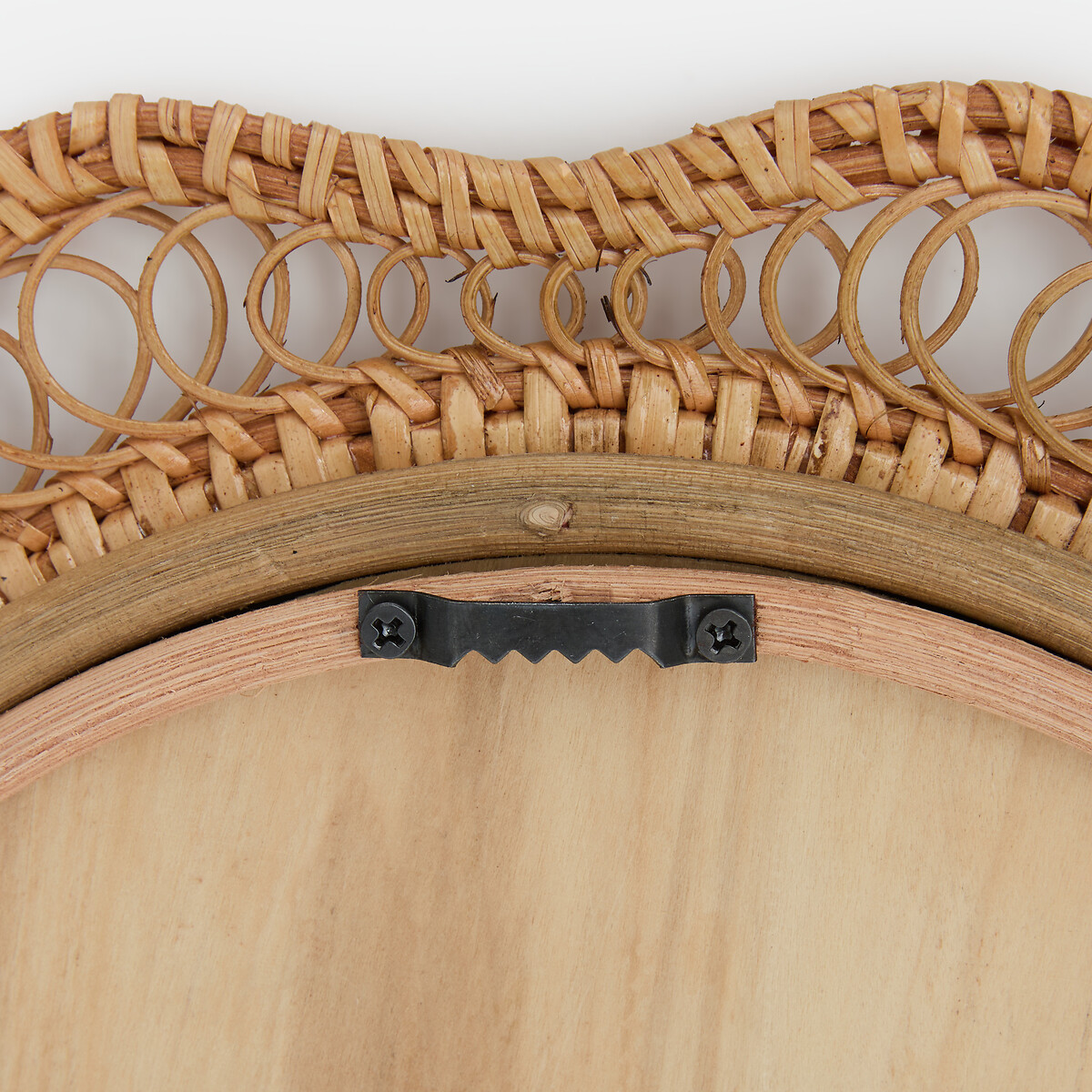 Miroir rond en rotin naturel, forme fleur, diamètre 32,5 cm, ROZA naturel, LA REDOUTE INTERIEURS
